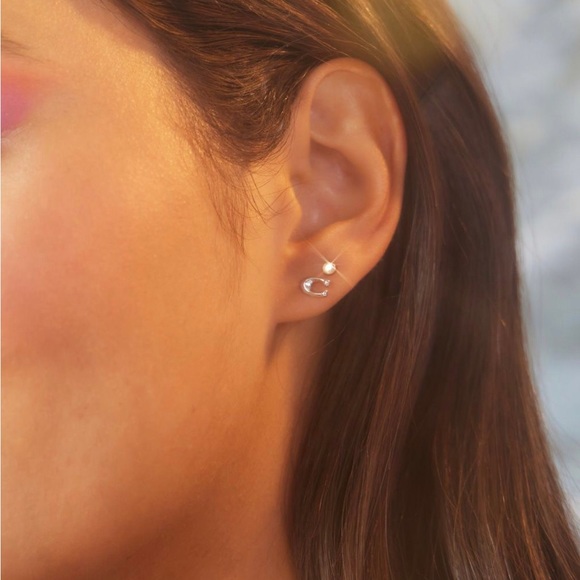 Coach Signature C Stud Earrings Set - Picture 2 of 3